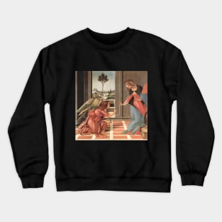 Annunciation by Sandro Botticelli Crewneck Sweatshirt